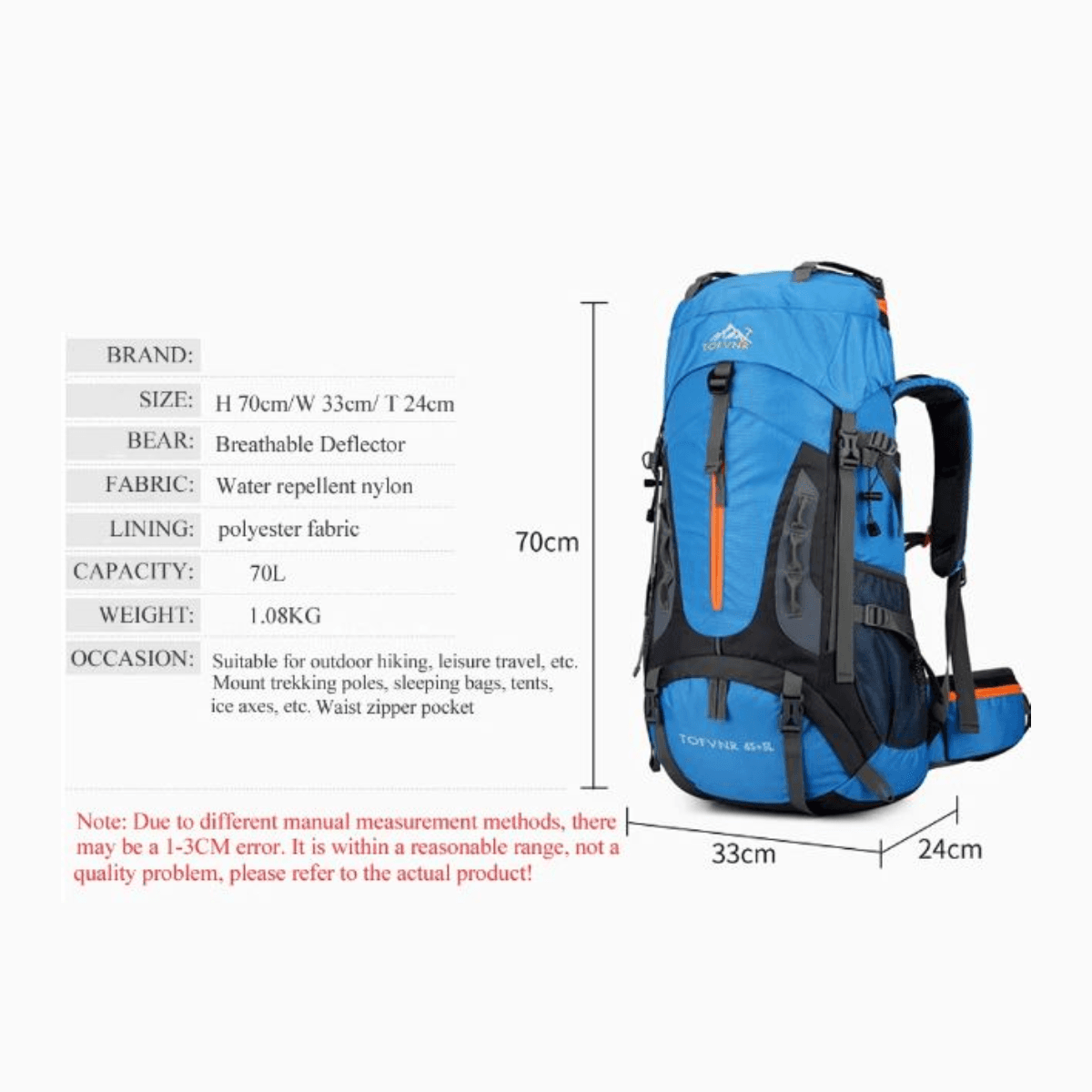 Camping Backpack bag